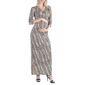 Plus Size 24/7 Comfort Apparel Snake Maternity Maxi Wrap Dress - image 1