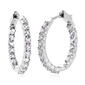 Gemstone Classics&#40;tm&#41; White Topaz Inside-Out Hoop Earrings - image 1
