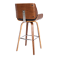 Armen Living Tyler Bar Height Swivel Faux Leather Barstool - image 3
