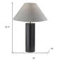 HomeRoots 25in. Canopy Black Wood Block Table Lamp - image 4
