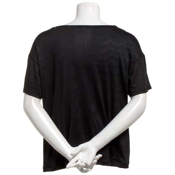 Juniors René Rofé® Short Sleeve Boat Neck Oversized Pajama Tee