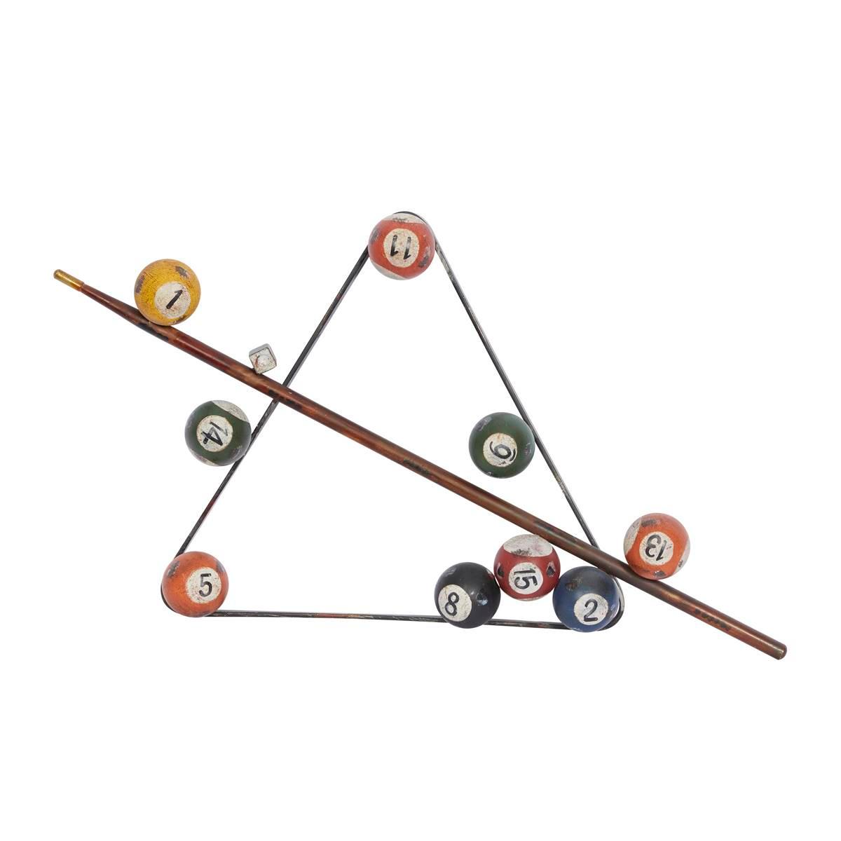 9th & Pike® Billiards Iron Metal Wall Plaque