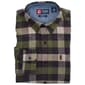Mens Chaps Long Sleeve Stretch Flannel Shirt - Olive - image 1