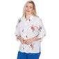 Petite Alfred Dunner The Royal Treatment Floral Button Blouse - image 3