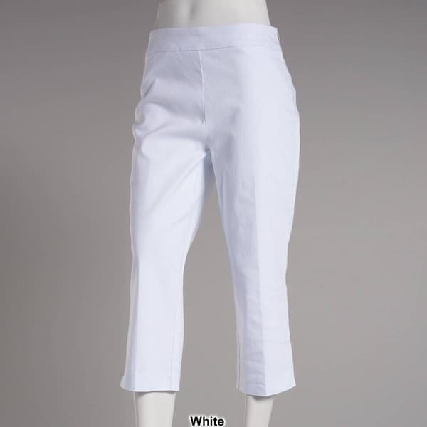 Womens Briggs Basic Pull On Millennium Split Hem Capri Pants