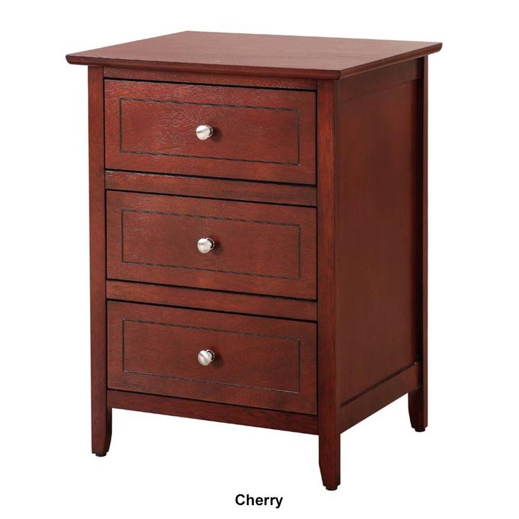 Passion Furniture Daniel 3-Drawer Nightstand