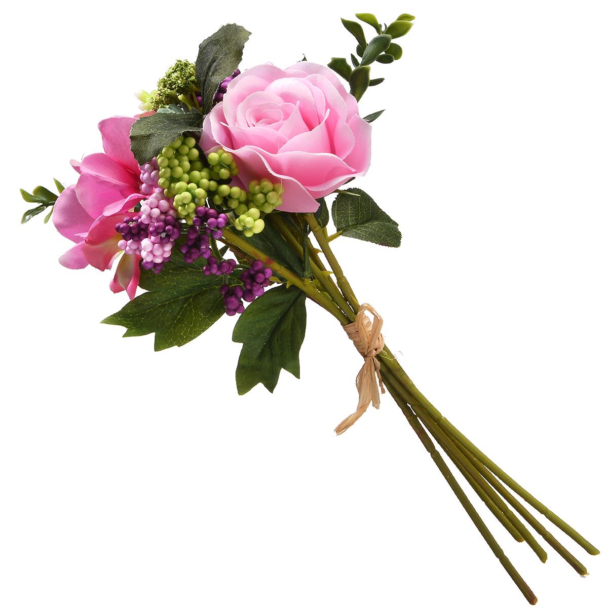 National Tree 12in. Pink Rose Bundle