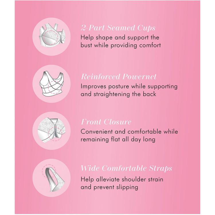 Womens Exquisite Form Fully® Front Close Wire-Free Posture Bra565