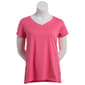 Juniors Plus Aveto Short Sleeve V-Neck Basic Tee - image 10