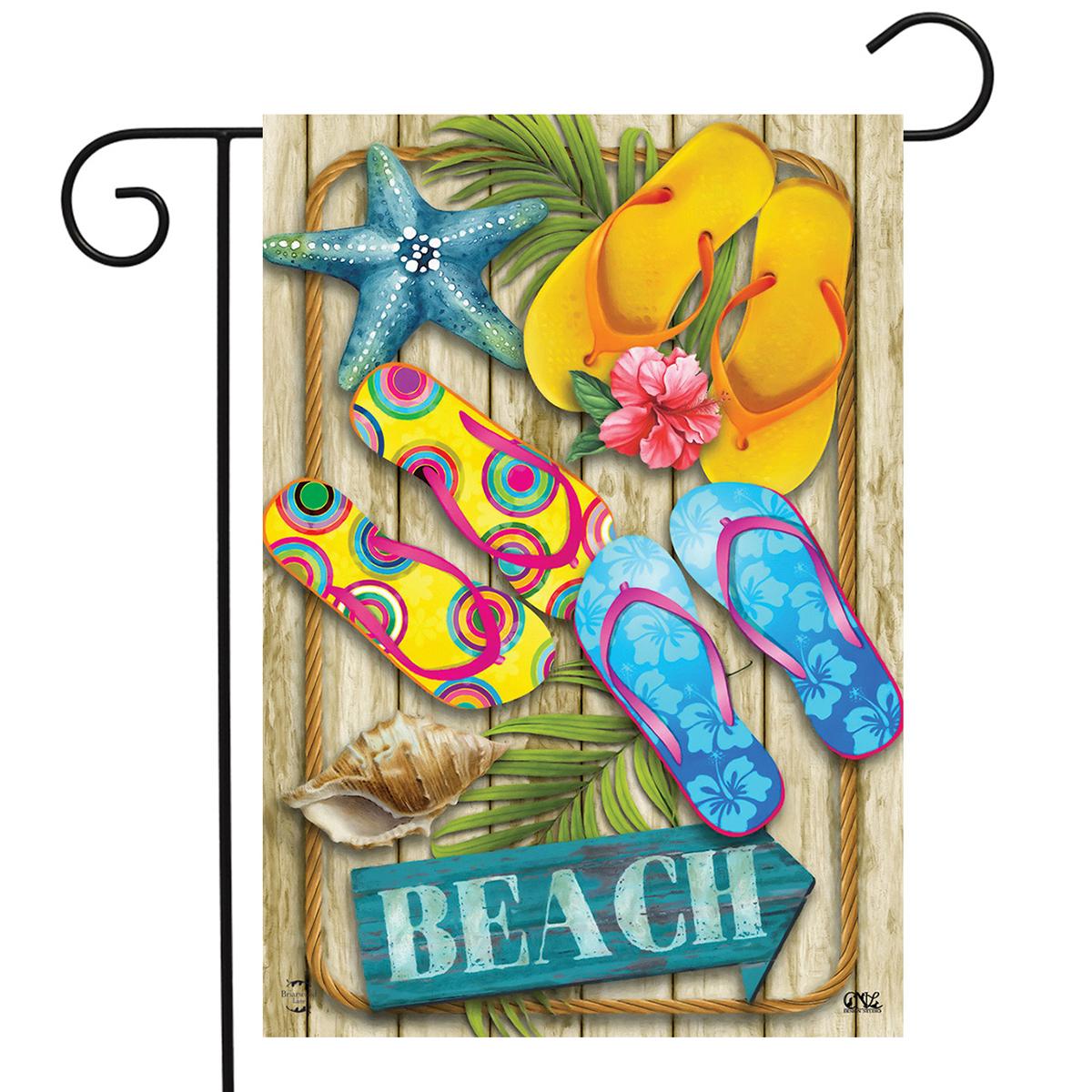Briarwood Lane Flip Flops Beach Garden Flag