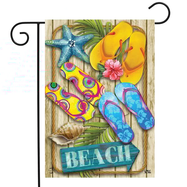 Briarwood Lane Flip Flops Beach Garden Flag - image 