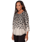 Womens Alfred Dunner Seville 3/4 Sleeve Leopard Blouse - image 3