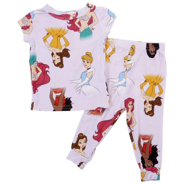 Baby Girl &#40;12-24M&#41; Disney Princess Short Sleeve Pajama Set - image 