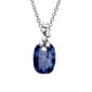 Crystal Colors Silver Plated Emerald Cut Crystal Pendant Necklace - image 1