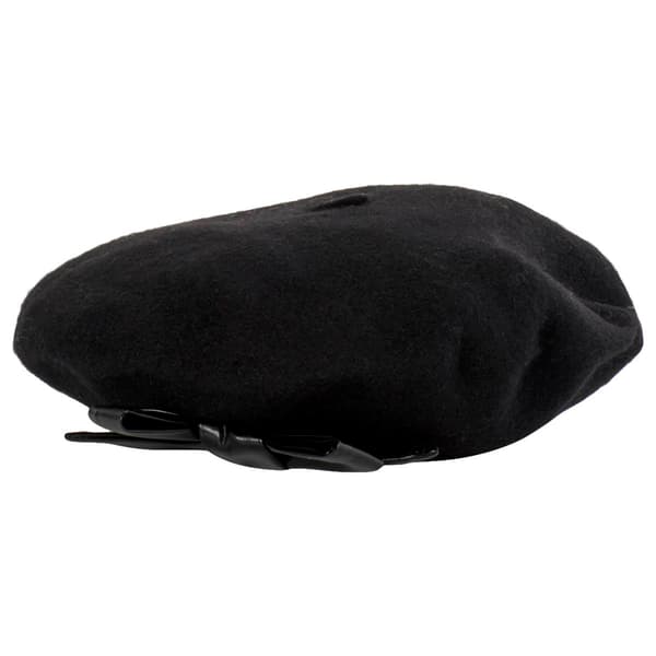 Womens Anne Klein Bow Studded Beret
