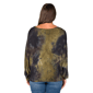 Womens 24/7 Comfort Apparel Green Tie Dye Batwing Sleeve Top - image 3