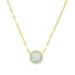 Gianni Argento Lab Opal Round Halo Pendant Necklace - image 1