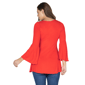 Womens 24/7 Comfort Apparel Long Bell Sleeve Flared Tunic Top - image 3