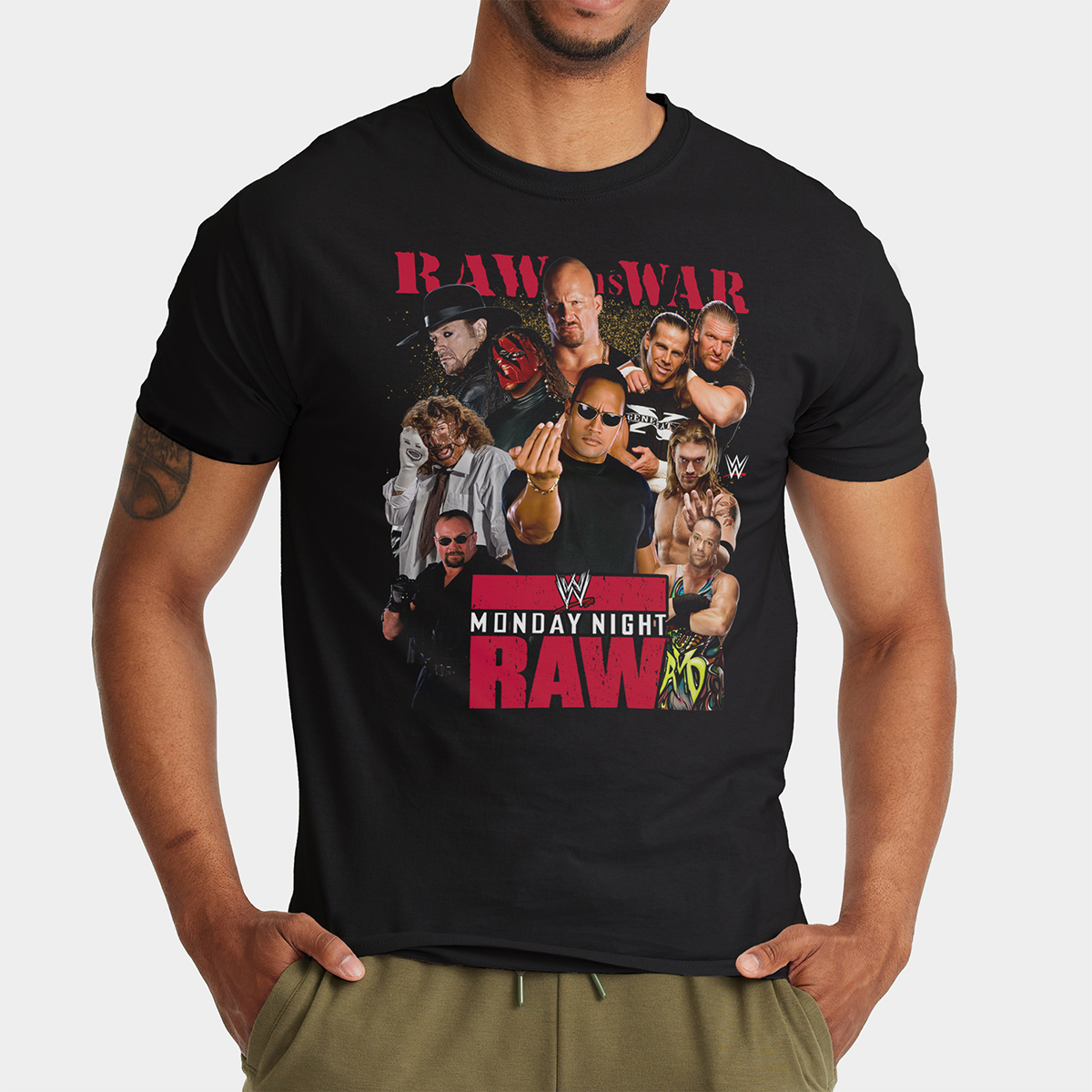 Young Mens Monday Night Raw Short Sleeve Graphic Tee