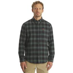 Mens LANDS END(R) Campside Flannel Shirt - Dark Forest