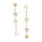 Betsey Johnson Mismatch Starfish Flower Earrings - image 1