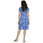 Womens Sami & Jo Short Sleeve Seam Abstract Leaf A-Line Dress - image 2