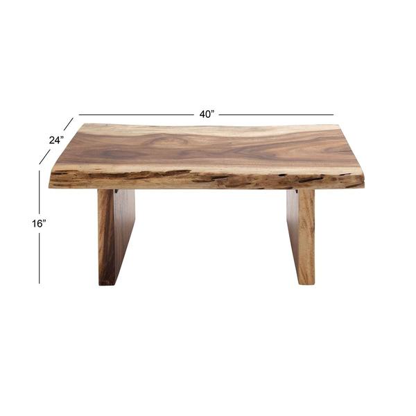 9th & Pike® Brown Wood Contemporary Coffee Table
