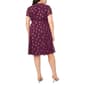 Plus Size MSK Short Sleeve Foil Dot Pintuck A-Line Dress - image 4