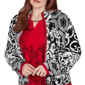 Petite Alfred Dunner Dinner Theater Mixed Motif Sweater Jacket - image 5