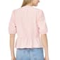 Womens Cece Elbow Puff Sleeve Triple Tie Front Stripe Blouse - image 2
