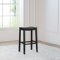 HH2 Home Fiddler Black Backless Bar Height Stool with Saddle Seat - image 7