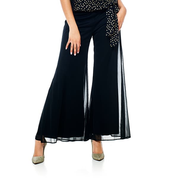 Petite Connected Apparel Chiffon Wide Leg Stretch Pants - image 