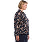 Plus Size Rafaella® Long Sleeve Floral Button Front Blouse - image 3