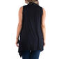 Plus Size 24/7 Comfort Apparel Asymmetric Sleeveless Cardigan - image 3