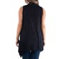 Plus Size 24/7 Comfort Apparel Asymmetric Sleeveless Cardigan - image 3