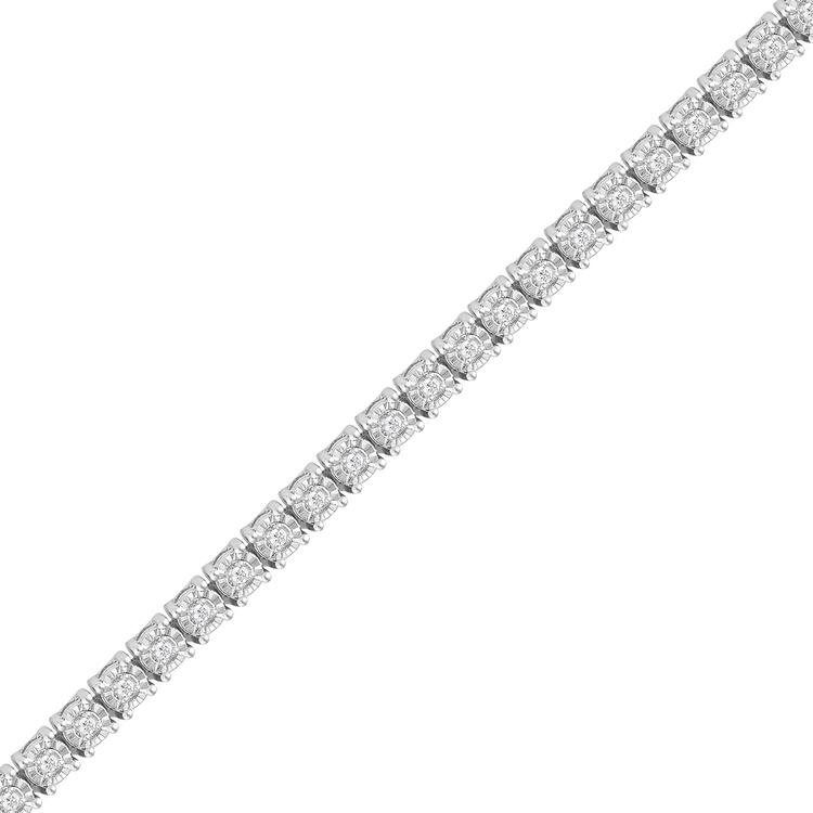 Nova Star® Lab Grown Diamond Sterling Silver Tennis Bracelet