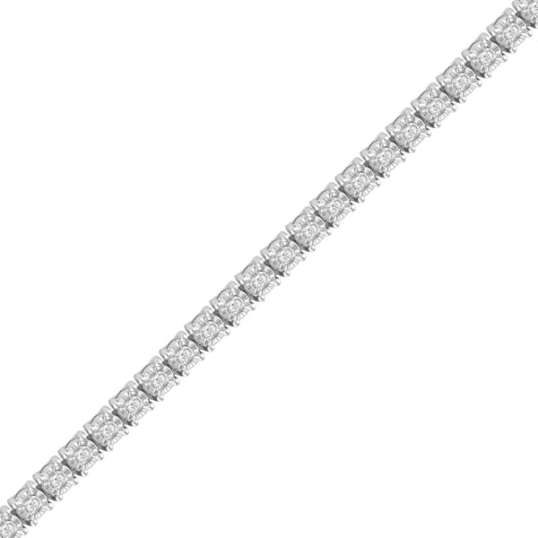 Nova Star® Lab Grown Diamond Sterling Silver Tennis Bracelet