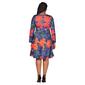 Plus Size 24/7 Comfort Apparel Navy Floral Knee Length Dress - image 2
