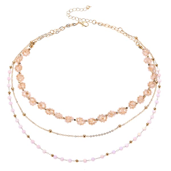 Ashley Cooper(tm) 3 Row Layered Flower Necklace - image 