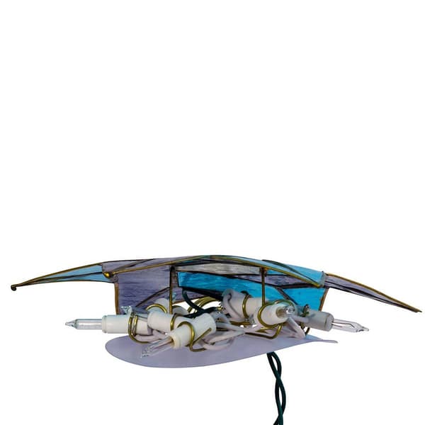 Kurt Adler 10-Light Capiz Color Star of David Treetop