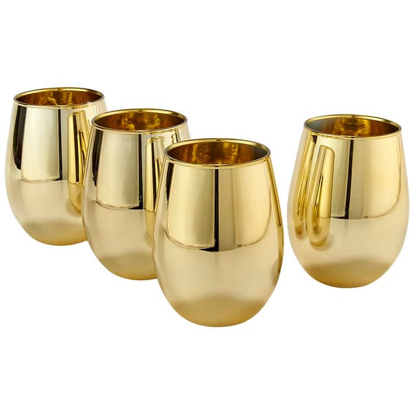Home Essentials Gold Plated Stemless Wine Glasses - Set of 4 - image 