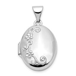 Gold Classics(tm) 14kt. White Gold Locket