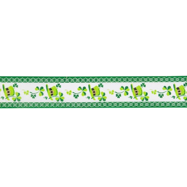 Northlight Seasonal 30ft. Shamrock & Hat Wired Craft Ribbon