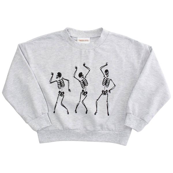 Girls (7-12) Rare Editions Skeleton Oversized Sweatshirt - image 