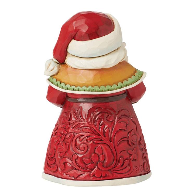 Jim Shore Heartwood Creek Mini Santa w/ Cardinal Christmas Figure