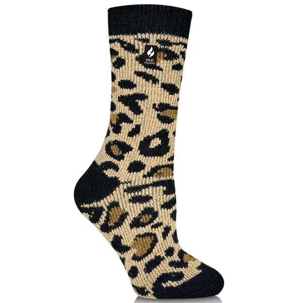 Womens Heat Holders Leopard Jacquard Crew 28.00