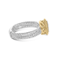Haus of Brilliance 18kt. Gold Plated Diamond Cross Ring - image 2