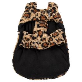 Northpaw Leopard Quilted Sherpa Pet Jacket