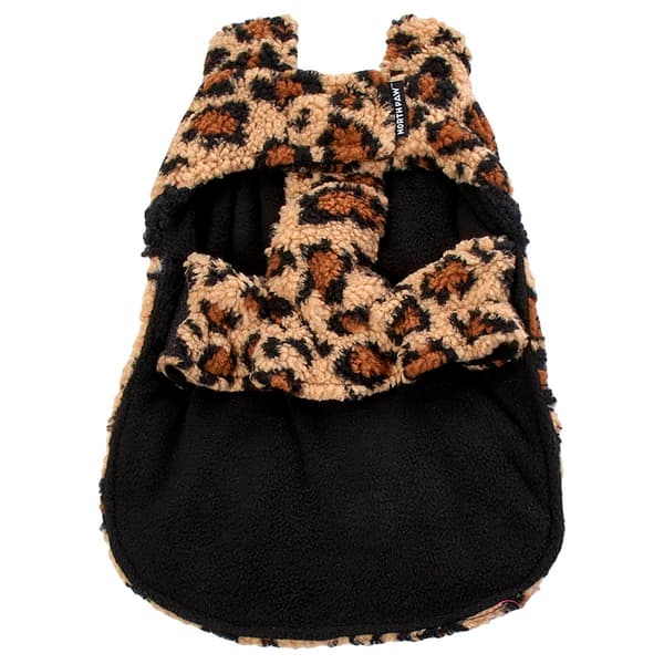 Northpaw Leopard Quilted Sherpa Pet Jacket