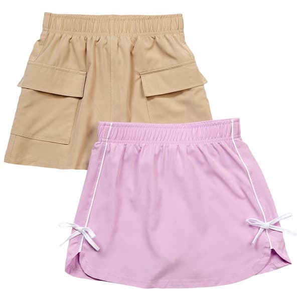 Girls (7-16) One Step Up 2pk. Woven Scooters - Taffy Batter